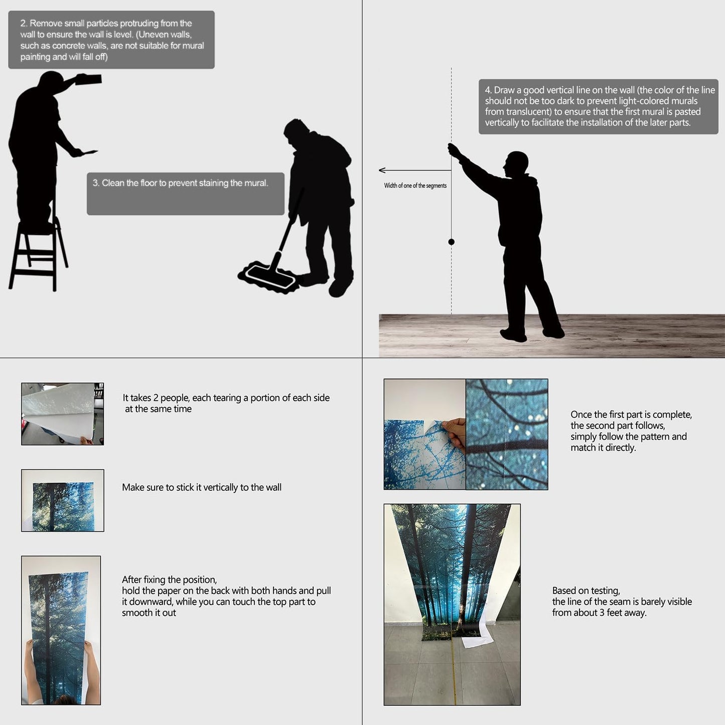 Landscape Lake Waterfall Wall murals Peel and Stick Wallpaper for Bedroom Living Room - 85"x118"