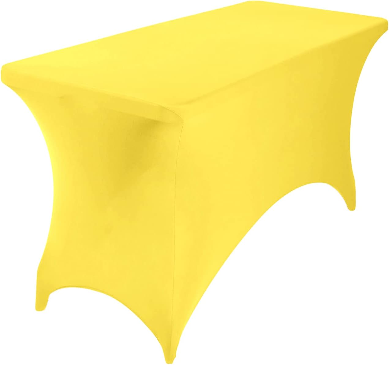Spandex 4ft Waterproof Table Cover for Party,Wedding, Banquet, and Events(Yellow)