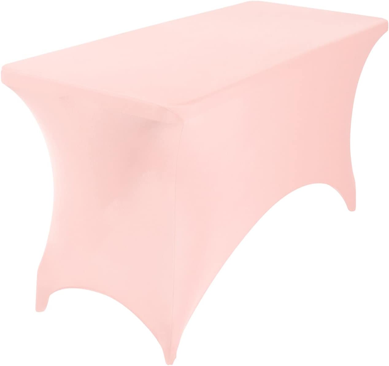 Spandex 4ft Waterproof Table Cover for Party,Wedding, Banquet, and Events(Blush Pink)
