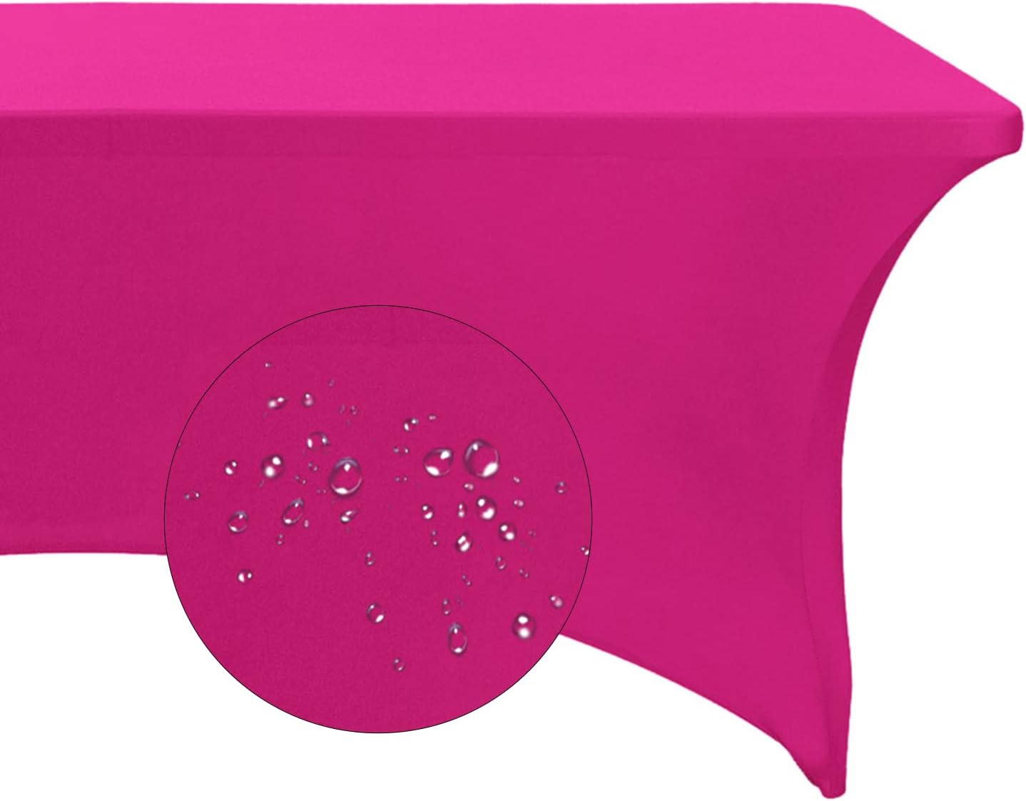 Spandex 6ft Waterproof Table Cover for Party,Wedding, Banquet, and Events(Fuchsia)
