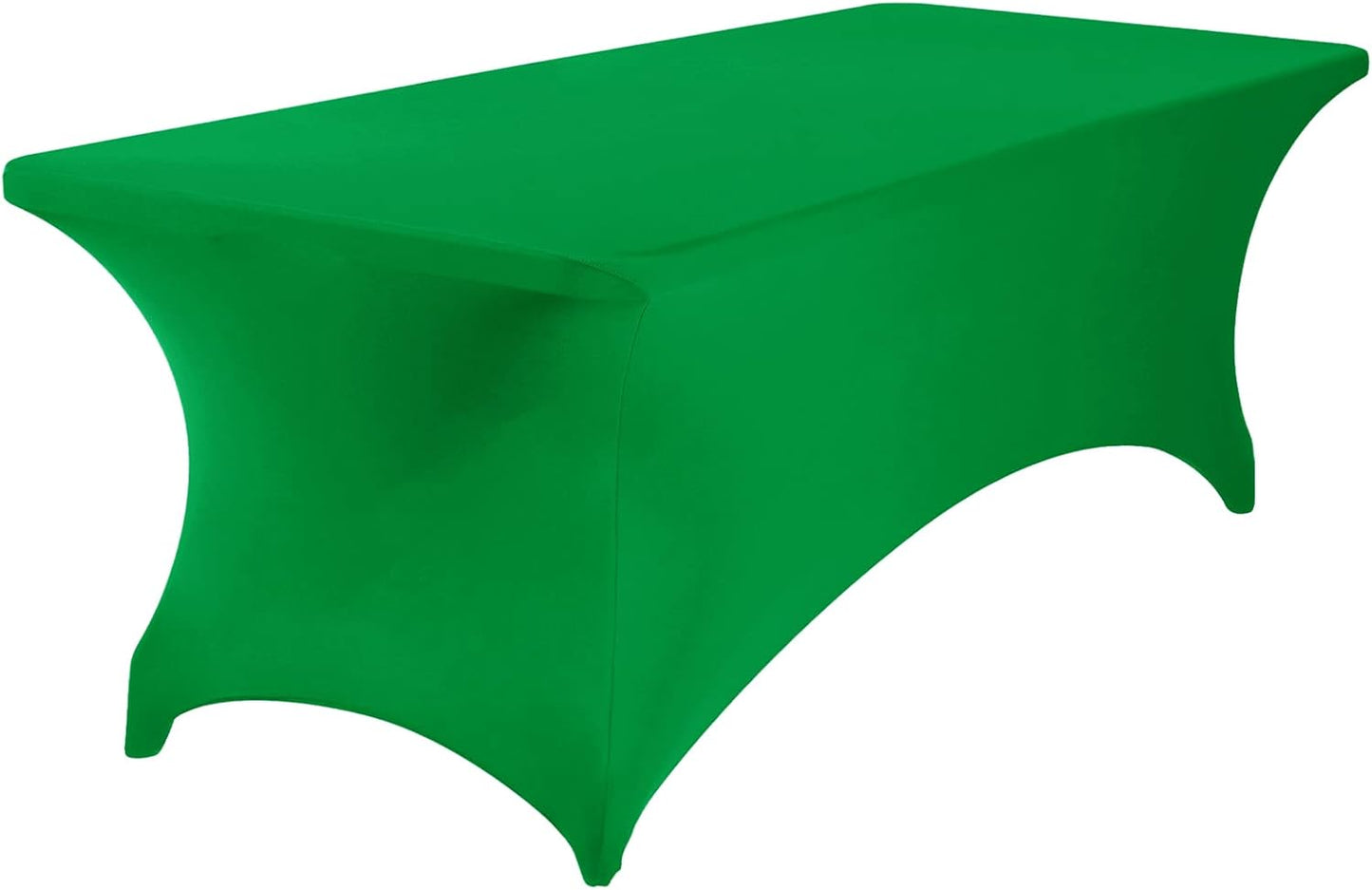 2Pack Spandex Waterproof Table Covers 8ft，Spandex 8ft Waterproof Table Cover for Party,Wedding, Banquet, and Events(Emerald)