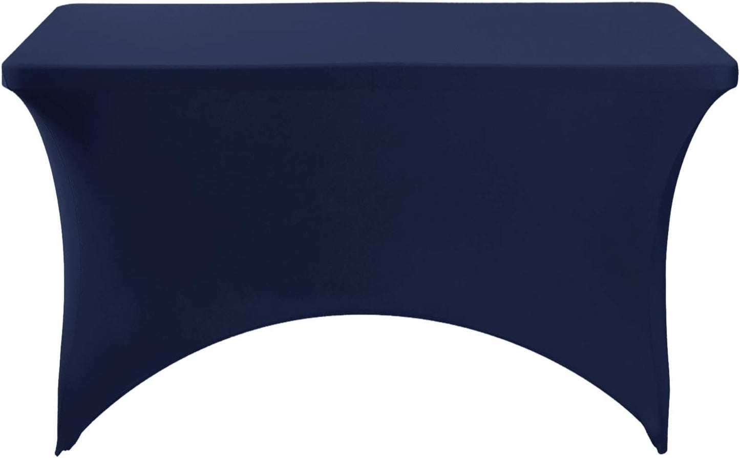 2Pack Spandex Table Cover for 4FT or 6ft or 9ft Table Universal Fitted Stretch Tablecloth for Party, Banquet, Wedding and Events-Navy
