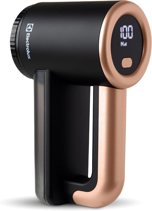 Electrolux Rechargeable Fabric Shaver | 3-Speed Lint Remover for Clothes & Furniture | Eliminates Fuzz & Pilling | Electric Lint Shaver with LED Display & Type-C Fast Charging Port - Black