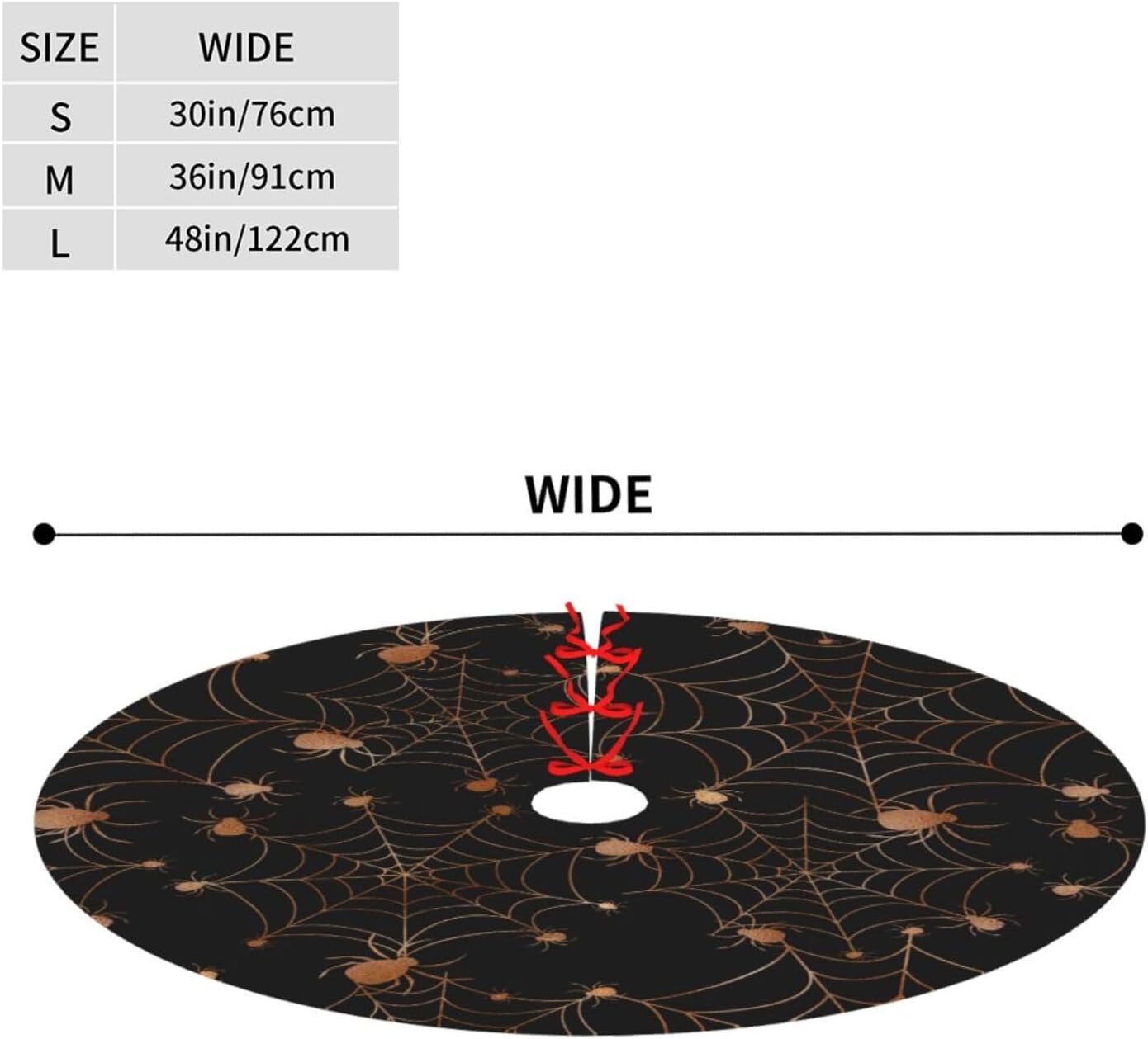 Christmas Tree Skirt,Gold Spider Web Xmas Tree Skirt Rustic Farmhouse Tree Skirt for Christmas Decor Xmas Holiday Home Party Decorations36