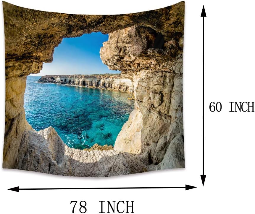 Llamazing Forest Home Decor Tapestry - Living Room Bedroom Decoration Curtain - Magic Landscape (Sea, 78''L60''W)