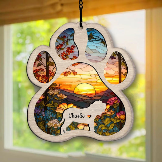 Personalized Spanish Mastiff Suncatcher Dog Memorial Gifts, Custom Spanish Mastiff Ornament Christmas Tree, Pet Remembrance Gift, Loss of Dog Sympathy Gift, Pets Memorial, Pet Loss