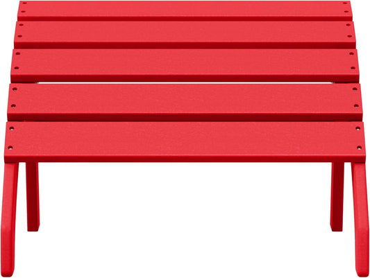 WestinTrends Dylan Outdoor Patio HDPE Adirondack Ottoman Footrest, Red