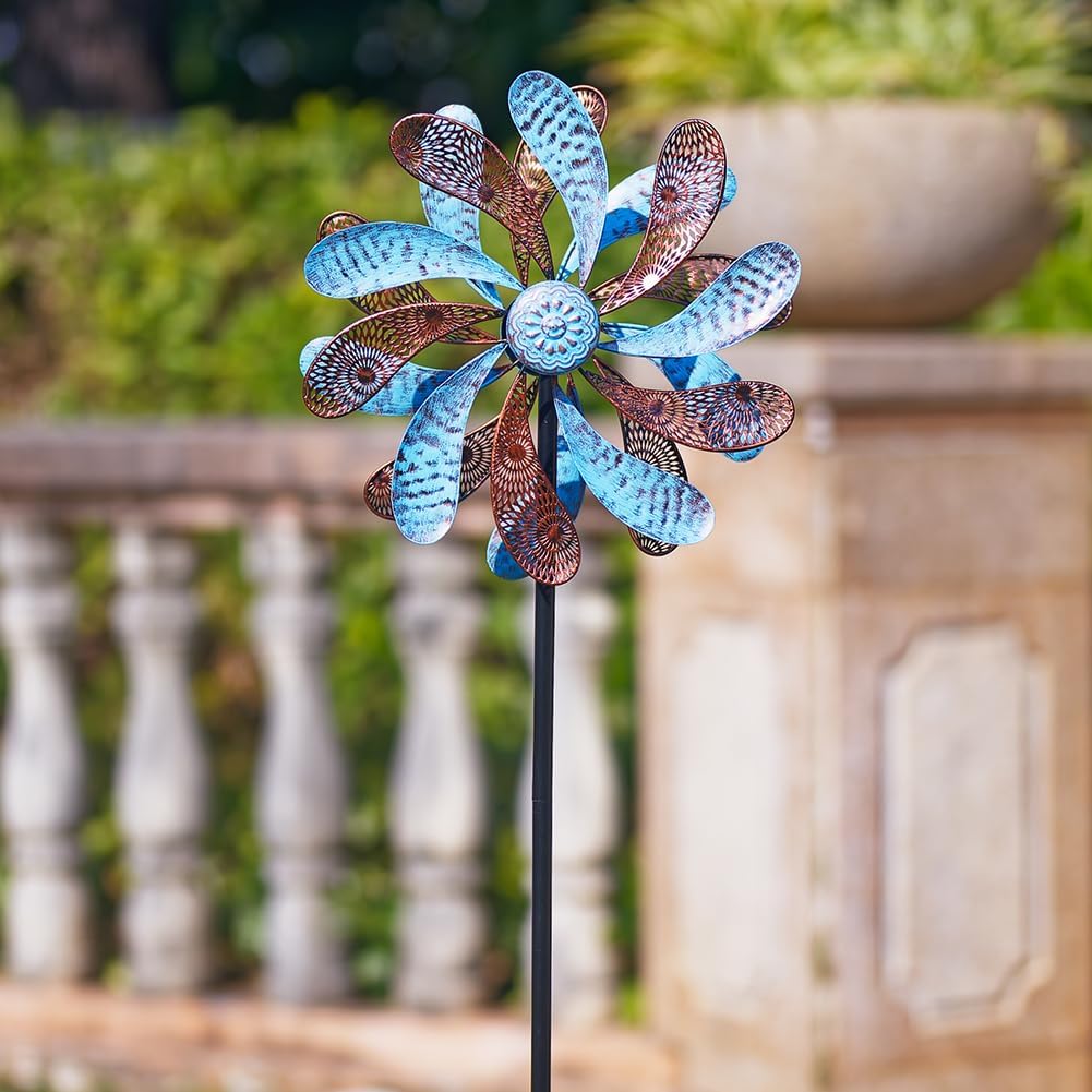 Viveta Wind Spinner for Yard and Garden, 58.7 * 12.6" Kinetic Wind Spinners Metal Windmills for Outside Yard Patio Lawn Decor