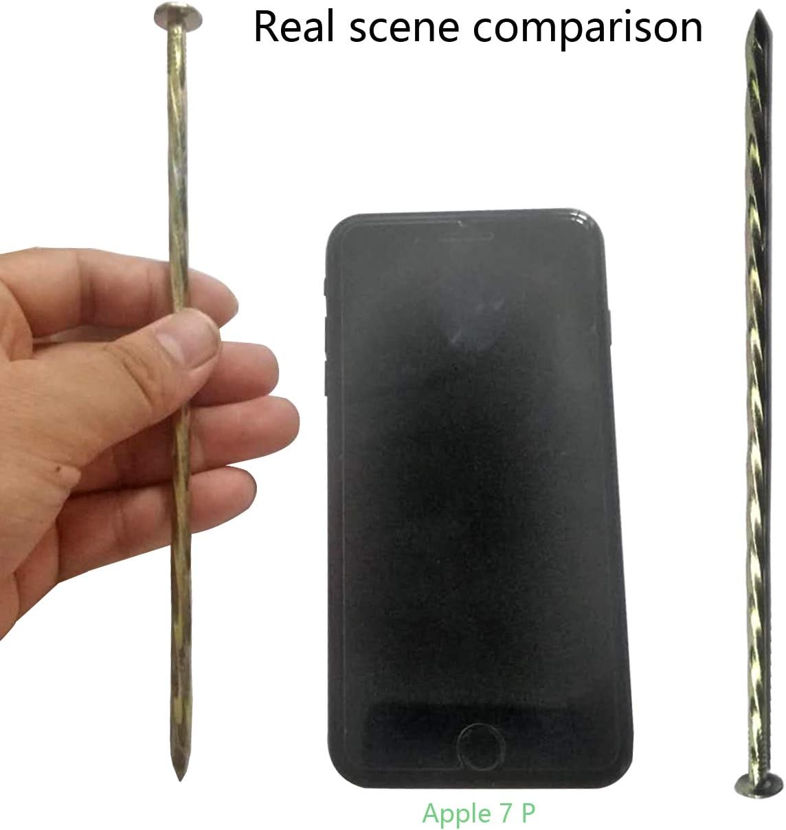 22 Pcs 8-Inch Landscape Stakes, Spiral Metal Galvanized Landscape Spikes, Garden Nails for Artificial Turf, Paver Edging, Weed Barrier, Carpentry and More