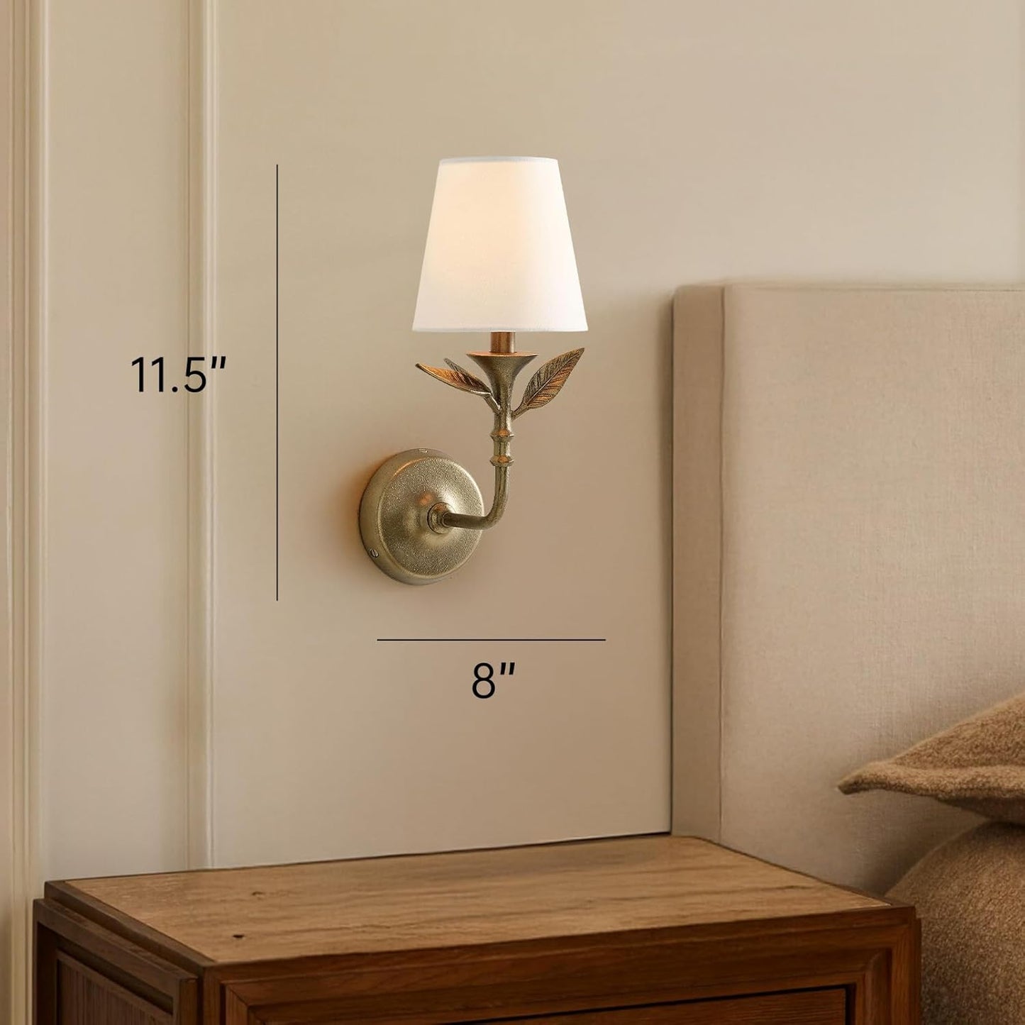 Antique Brass Forged Wall Light - Golden Farmhouse Wall Sconces for Living Room, Vintage Mordern Wall Light Fixture for Bedroom, Kitchen, Bathroom