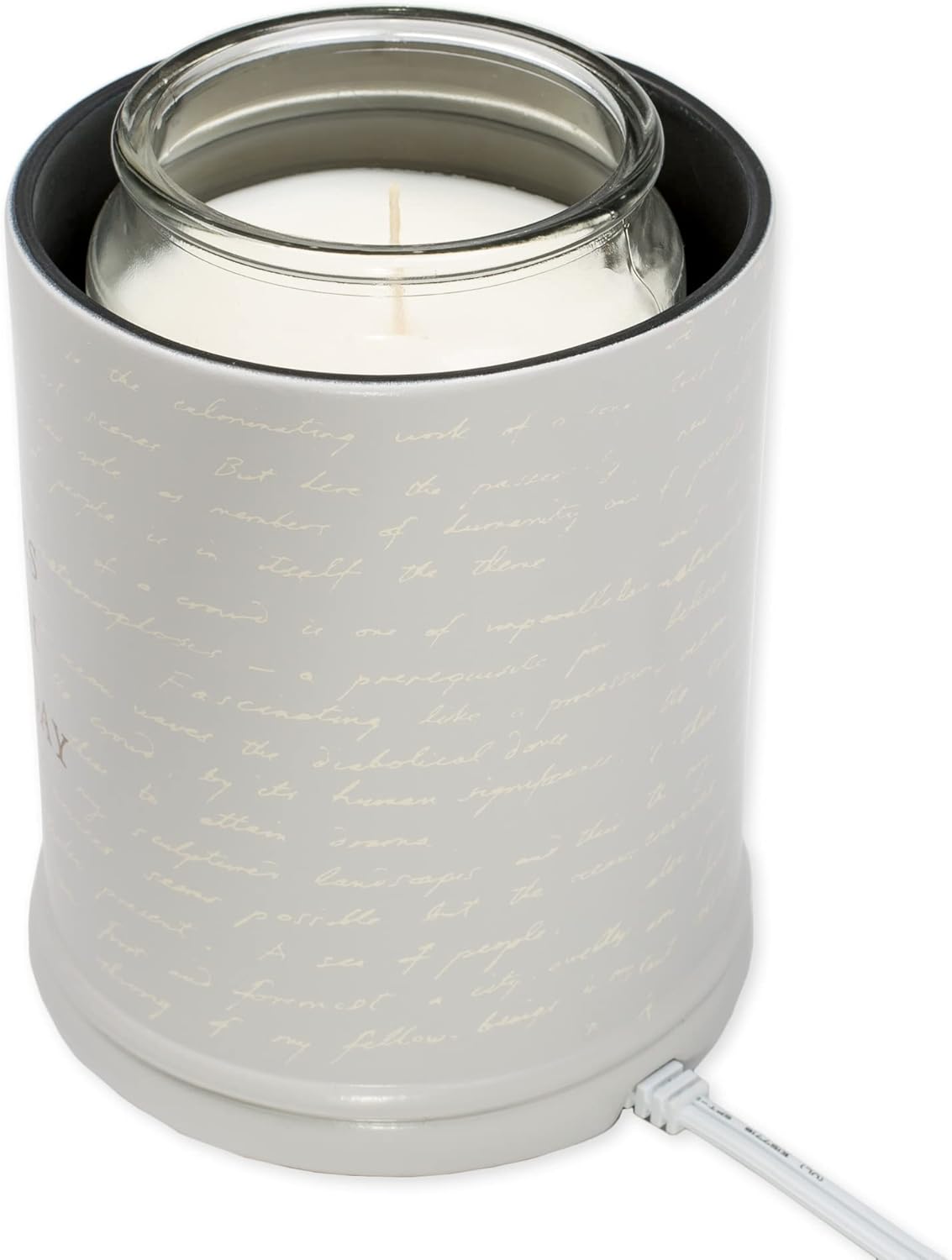 Elanze Designs Birds on a Tree Grey Believe Ceramic Stoneware Electric Large Jar Candle Warmer