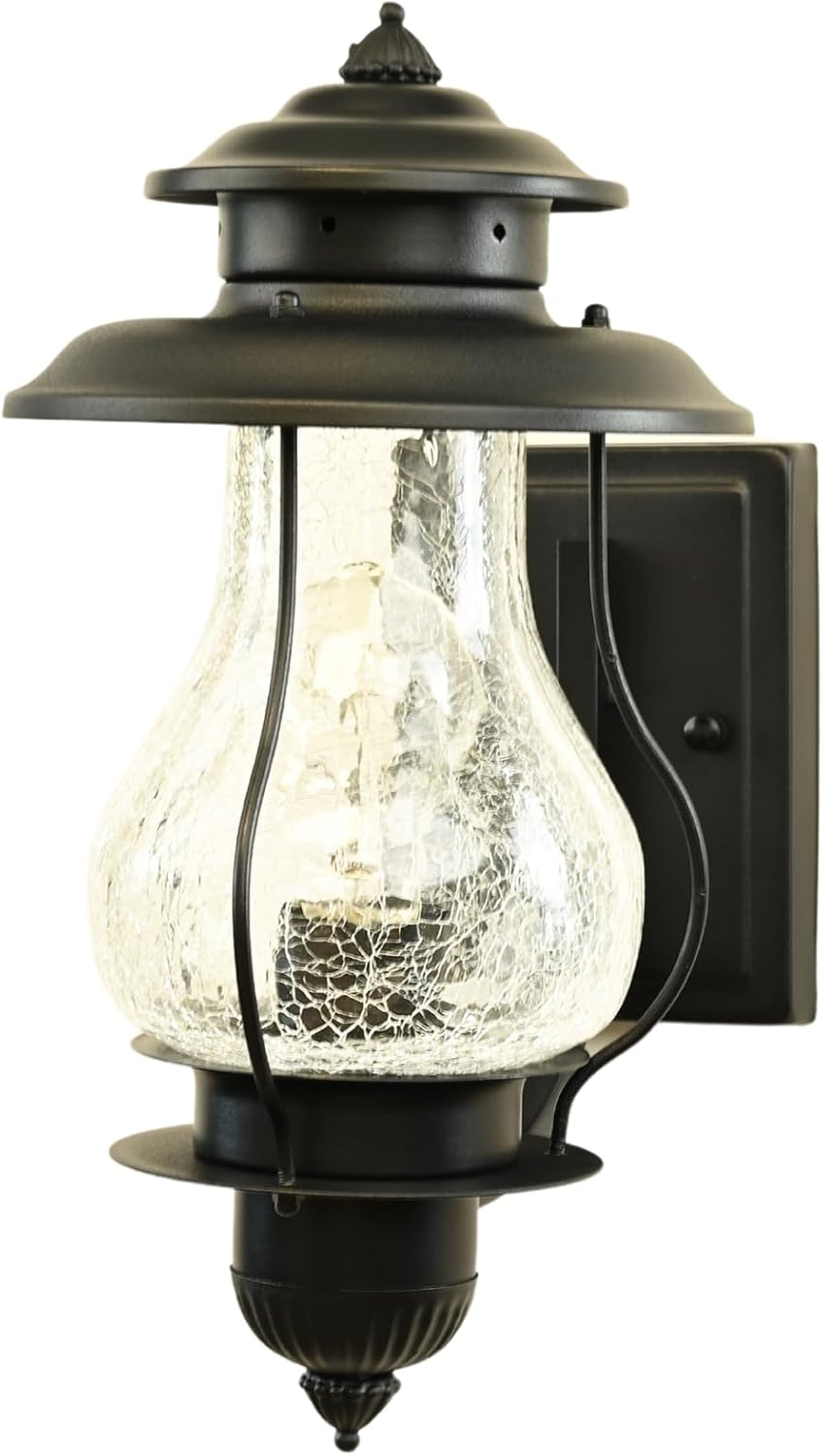 Muskoka Lifestyle Products Outdoor Weatherproof Wall Sconce Lantern, Rustic Porch Light Fixture, Farmhouse Wall Sconce Entryway Light