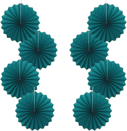 Green Birthday Decorations,DIY Green Paper Fans Hanging Decoration ,Party Supplies Party Fans 12in, Cactus Party Decorations,Wedding Graduation Events Accessories 30 Color DIY Set (Blackish Green)