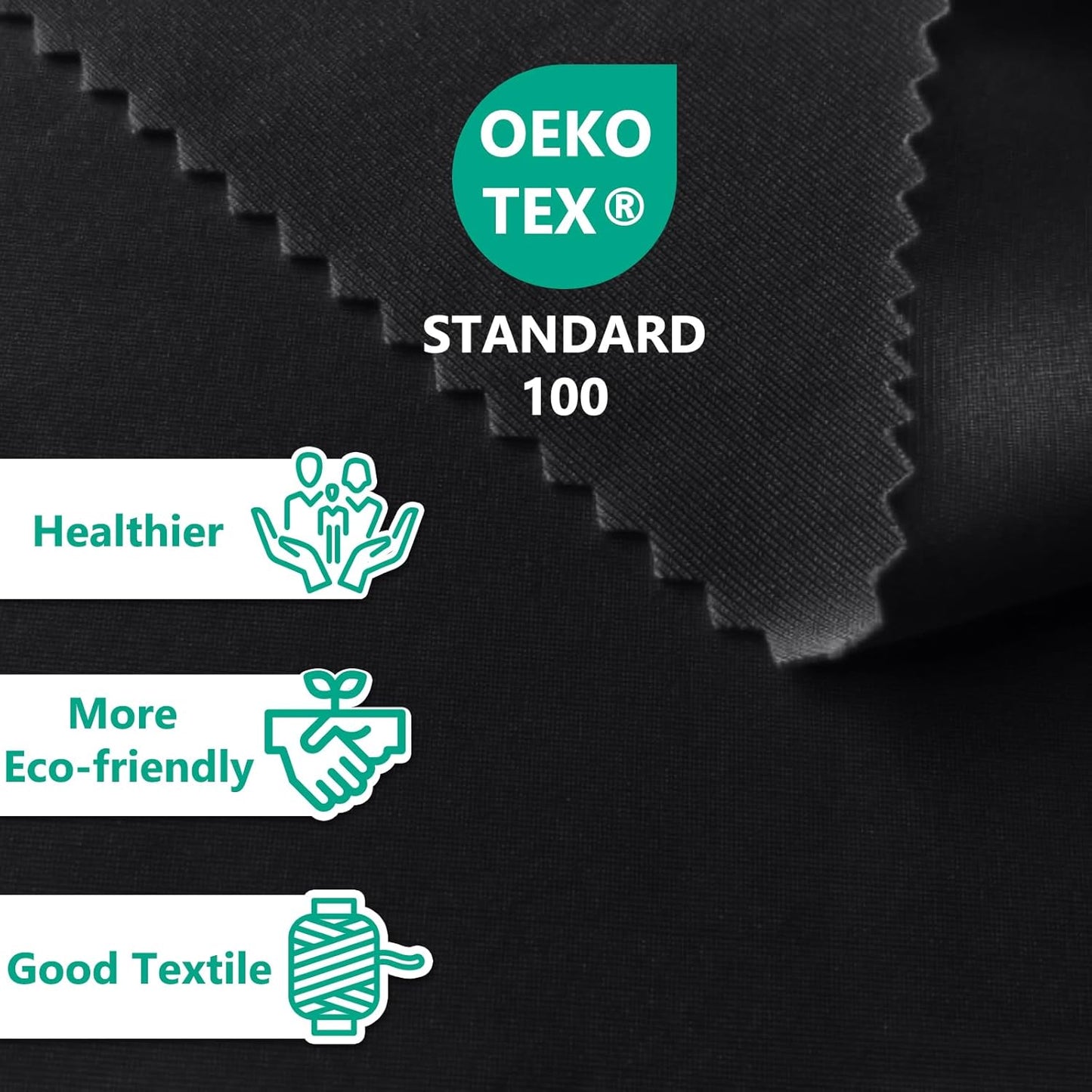 ABCCANOPY 6 FT Black Spandex Table Cover Stretch Fitted Wrinkle Resistant Tablecloth Reuse for Rectangular Folding Table Patry Event Wedding Banquet Protector