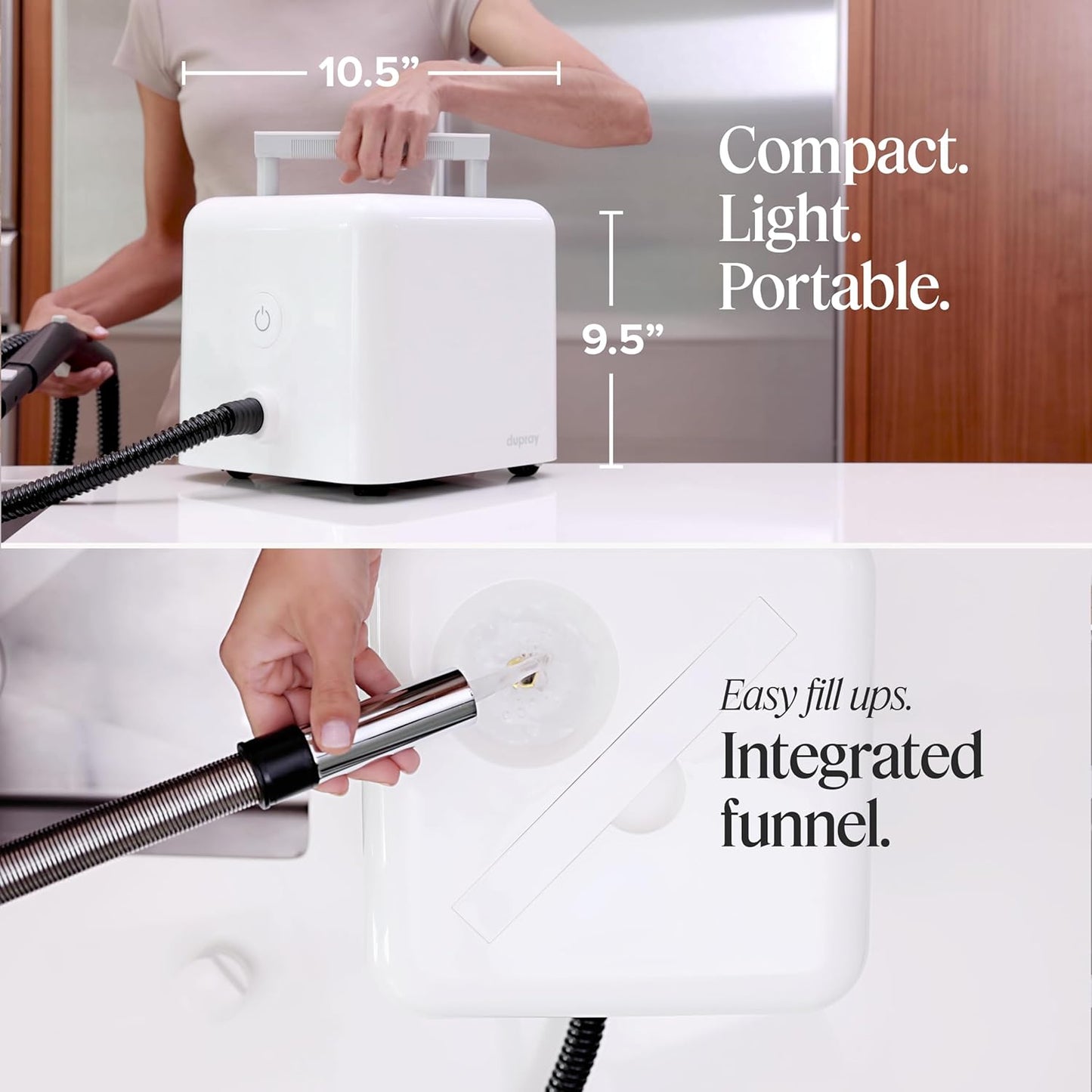 Dupray Neat Steam Cleaner with 20-piece Accesory Kit. For Multipurpose steam Cleaning Hardwood, Tile, Laminate and Sealed Floors, Couch, Furniture and more. *Kills 99.9% of Bacteria and Viruses