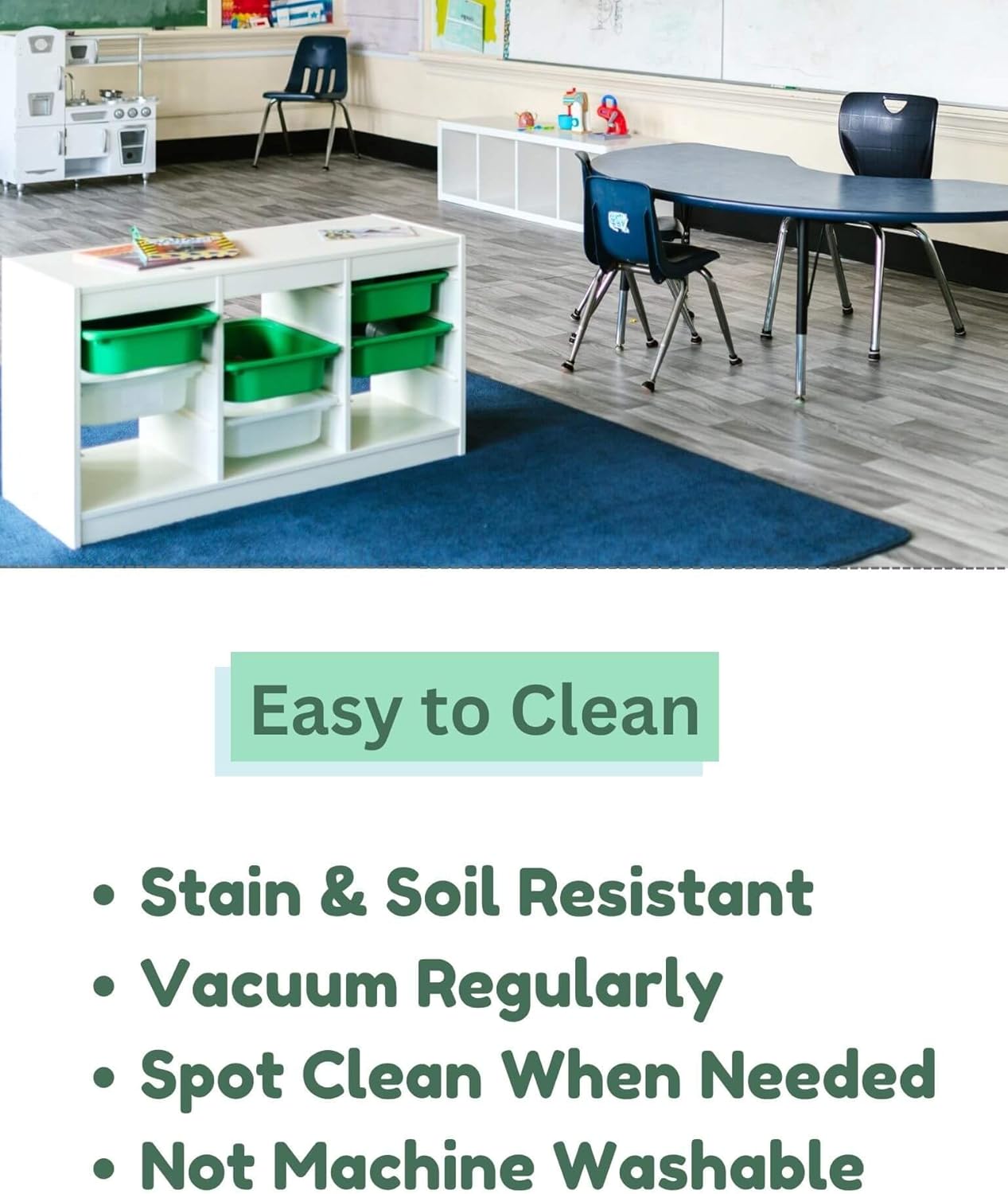 KOECKRITZ Soft and Colorful Kids Classroom Area Rugs (Passes Flammability Pill Test) Many Sizes and Bright Colors to Select from (4' x 4', Froggy)