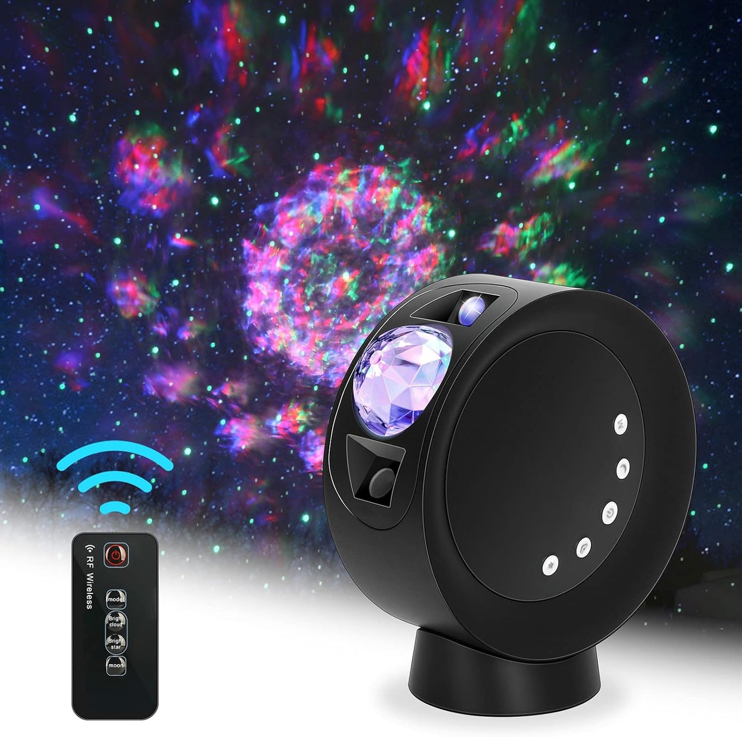 LitEnergy LED Sky Projector Light, Galaxy Lighting, Nebula Star Night Lamp with Base and Remote Control for Gaming Room, Home Theater, Bedroom , or Mood Ambiance (Black)