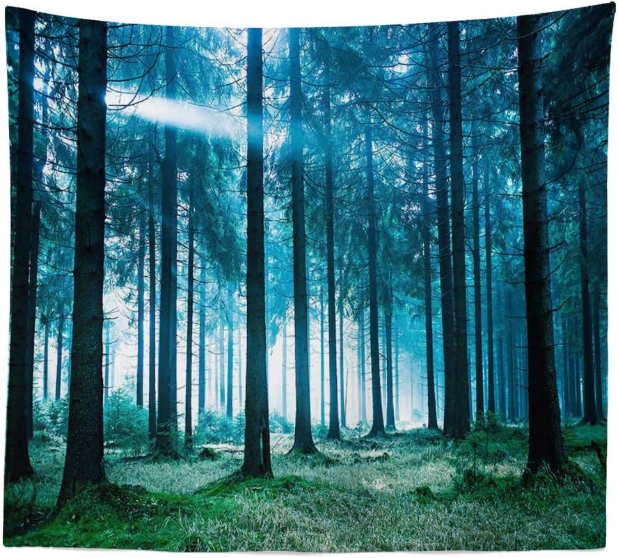 Llamazing Forest Nature Wall Tapestry - Living Room & Bedroom Decor - Magic Scenic Landscape