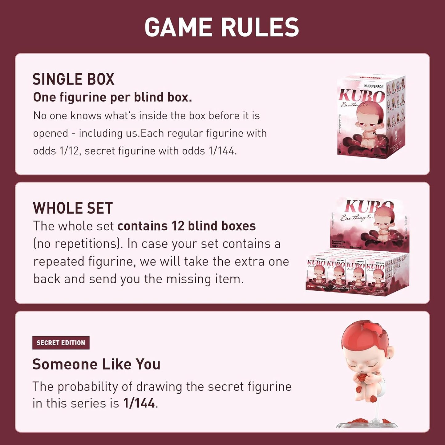 POP MART Kubo Breathing in Series Blind Box Figures, Random Design Action Figures Collectible Toys Home Decorations, Holiday Birthday Gifts for Girls and Boys, Single Box