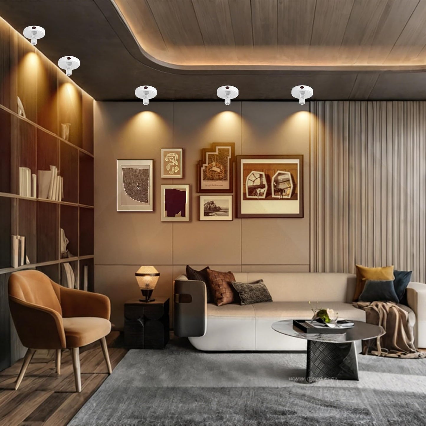 Cordless Spotlight Battery Powered, Plant Spot Light Indoor, Rechargeable Picture Lights with Remote, LED Accent Lighting, Dimmable Uplight for Tree Dartboard Decor Painting Art Photo