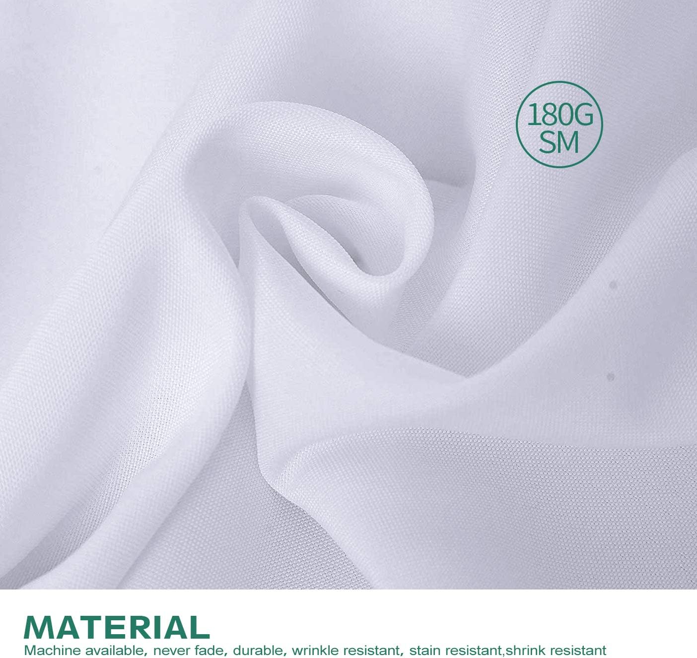 Surmente White Tablecloth for Round Tables, 90-inch Round Table Cloths for Weddings, Banquets, or Restaurants