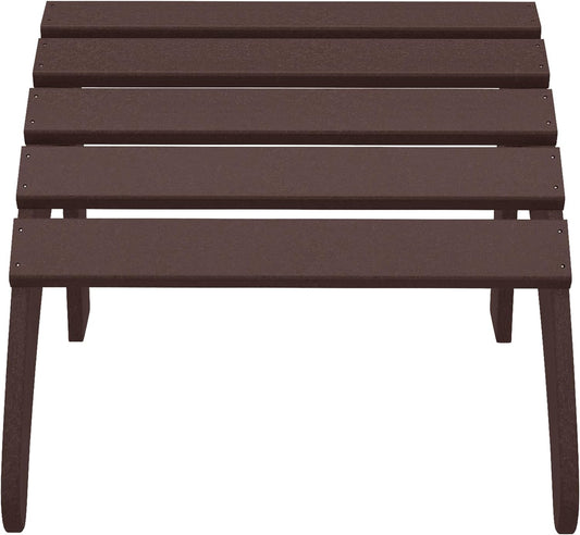 WestinTrends Outdoor Ottoman, Patio Adirondack Ottoman Foot Rest, All Weather Poly Lumber Folding Foot Stool for Adirondack Chair, Widely Used for Outside Porch Pool Lawn Backyard, Dark Brown