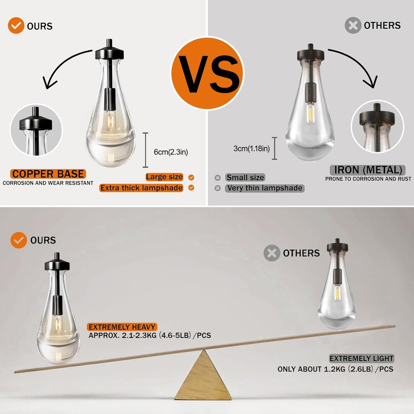 Modern Raindrop Pendant Lights Set of 3, Pendant Lights Kitchen Island 3 Pack, Matte Black Pendant Lights for Bedroom Bathroom, Chandelier for Living Room Hallway, Bulb Included