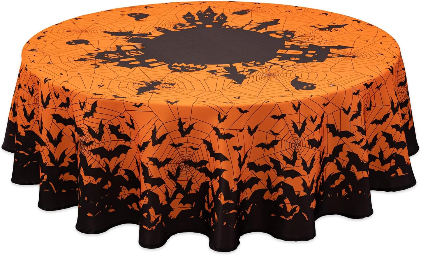 YiHomer Halloween Silhouettes Tabletop for Halloween Decorations, Dinner Parties and Scary Movie Nights, Horror Night, Tablecloth, 70" Round