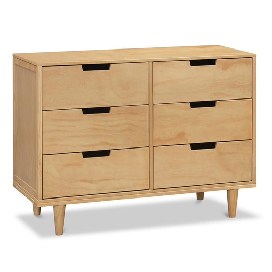 DaVinci Marley 6-Drawer Dresser for Nursery - Wooden Double Chest of Drawers for Kids, Boys & Girls - Multi-Purpose, Storage Baby Dresser for Bedroom, Living Room & Hallway - Easy to Assemble - Honey