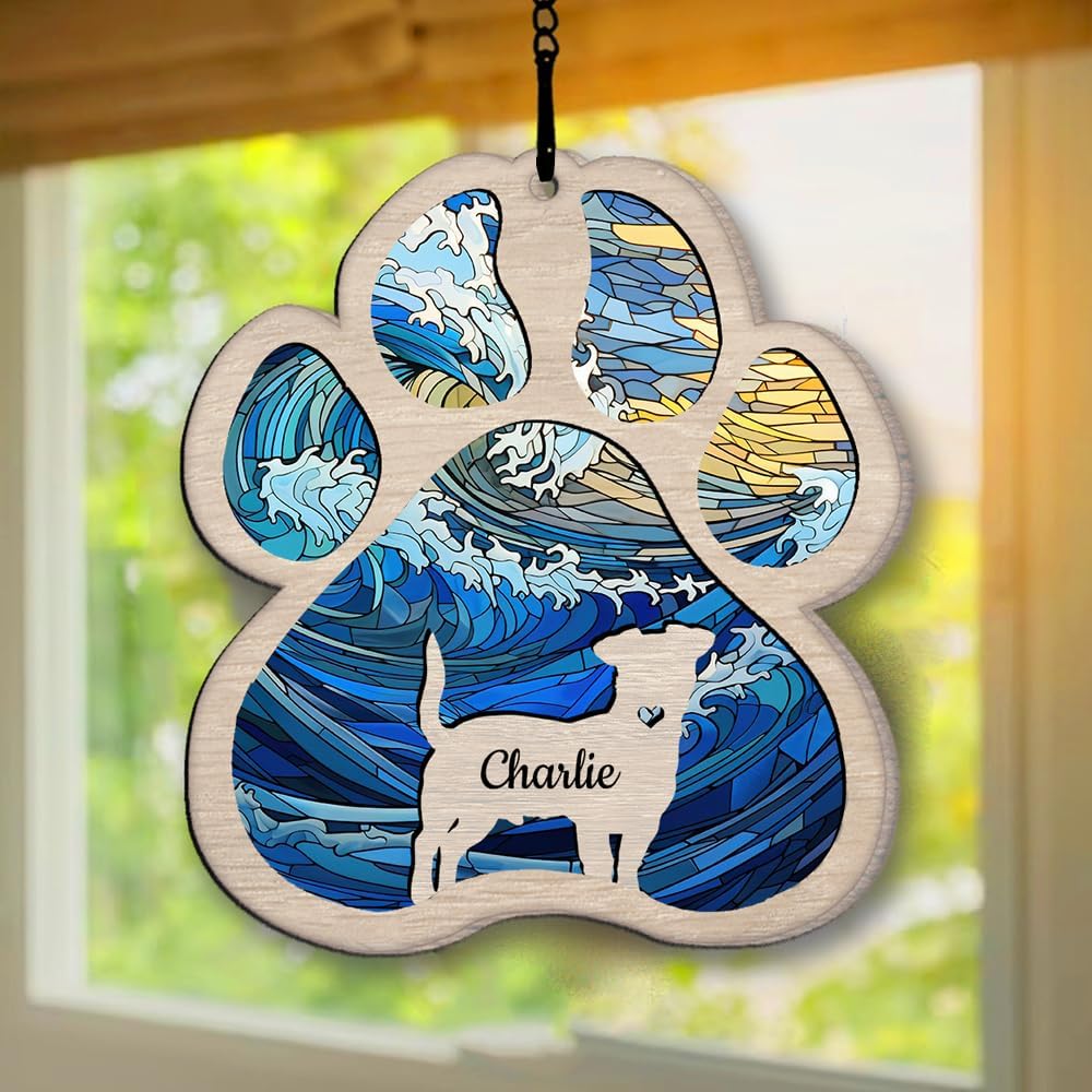 Personalized Beauceron Suncatcher Dog Memorial Gifts, Custom Beauceron Ornament Christmas Tree, Pet Remembrance Gift, Loss of Dog Sympathy Gift, Pets Memorial Ornament, Pet Loss Suncatcher