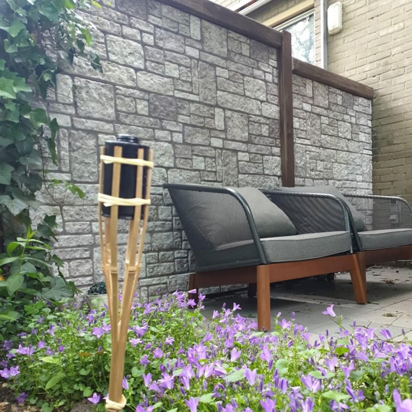 Dundee Deco 3D Wall Panels Faux Brick - Cladding, Grey Stone Look Wall Paneling, Styrofoam Facing for Living Room, Kitchen, Bathroom, Balcony, Bedroom, Set of 10, Covers 53 sq ft