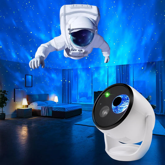 Brizled 3D Galaxy Projector, 4K Glasses-Free 3D Holographic Projector with 90+ Dynamic Themes, Star Light with Stereo Bluetooth Speaker, Remote Nebula Night Light for Room Halloween Christmas Decor