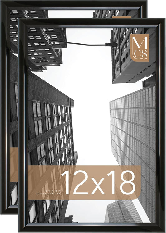 MCS Trendsetter Poster Frame, Black, 12 x 18 in, 2 pk