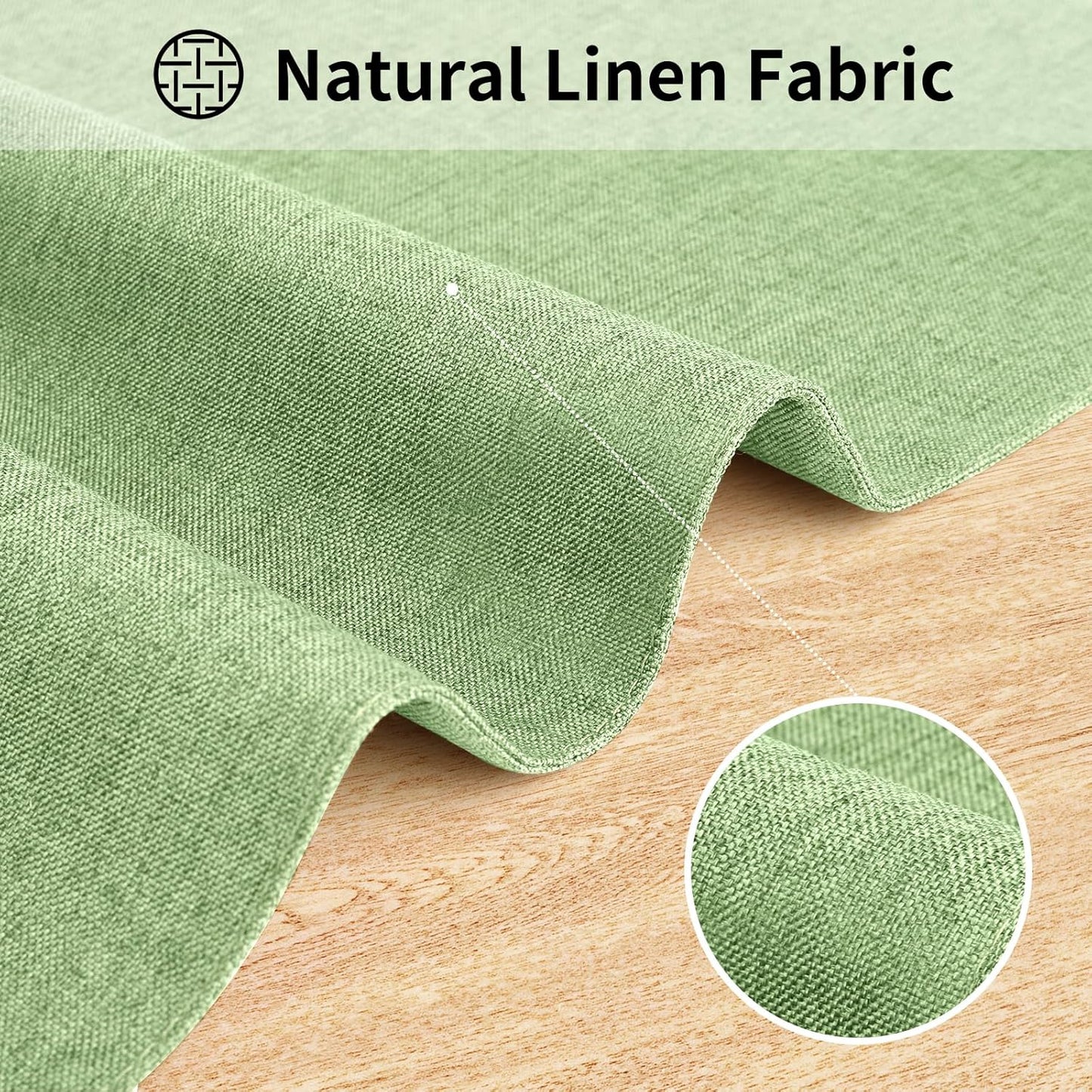 Cloth Placemats, Set of 4 Heat-Resistant Cotton Linen Blend Double Layered Machine Washable Place Mats, Wrinkle Free Thick Fabric Dining Table Mats for Indoors & Outdoors (Grass Green, 4)