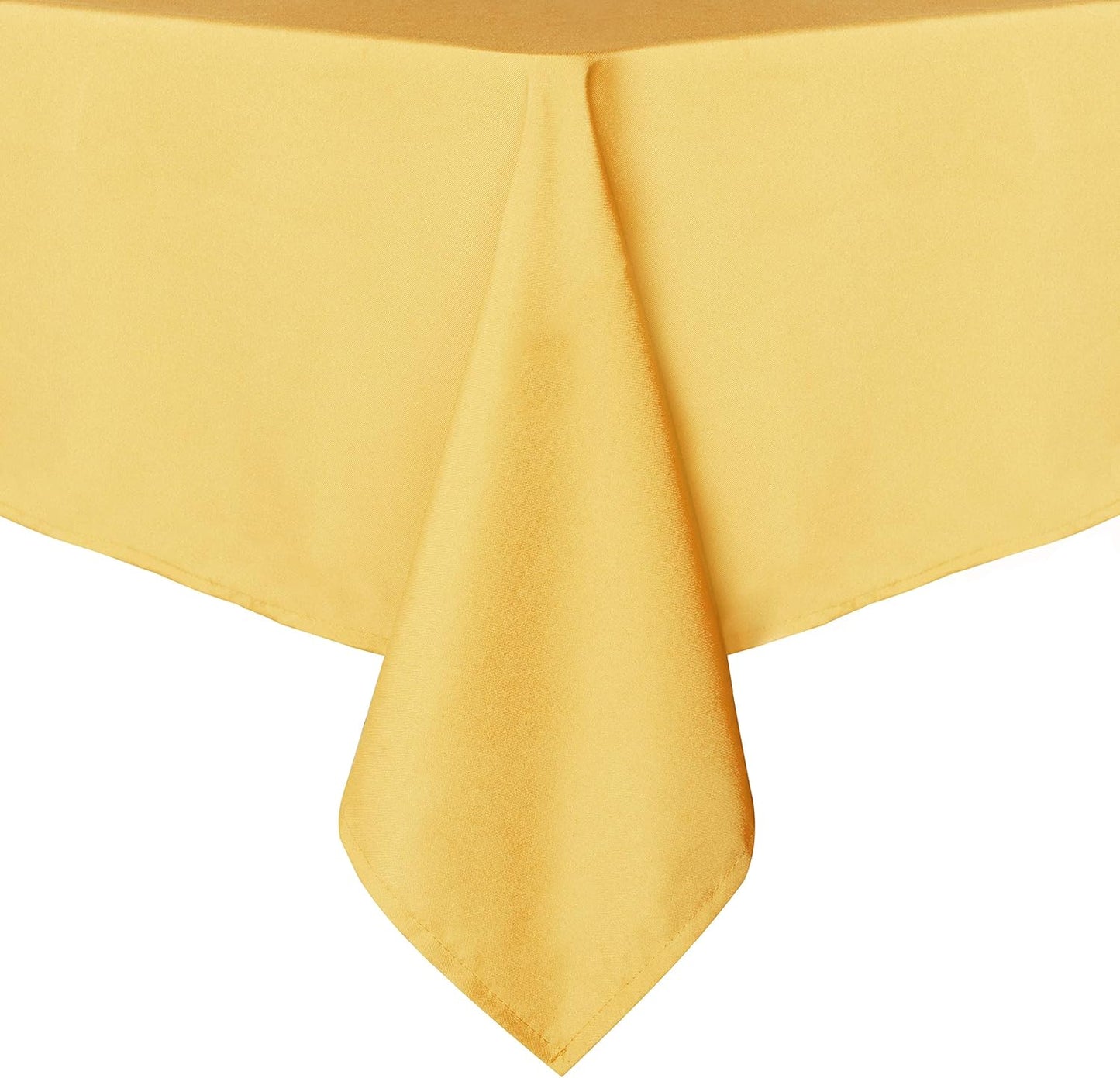sancua Rectangle Tablecloth - 54 x 108 Inch - Stain and Wrinkle Resistant Washable Polyester Table Cloth, Decorative Fabric Table Cover for Dining Tables, Buffet Parties and Camping, Yellow