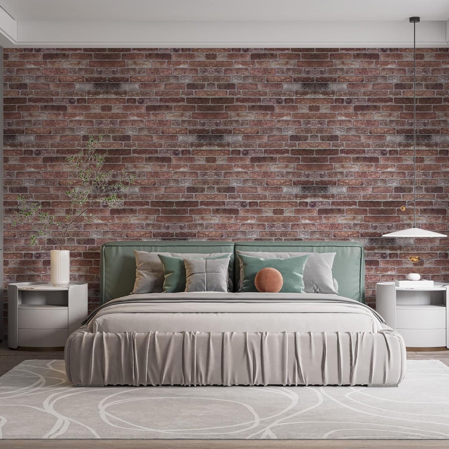 IZODEKOR 3D Wall Panels Brick Effect - Cladding, Stone Look, Styrofoam Facing for Living Room, Kitchen, Bathroom, Balcony, Bedroom and Back of Counter | Old Castle (3 Piece Panel) | Covers 16 sq ft