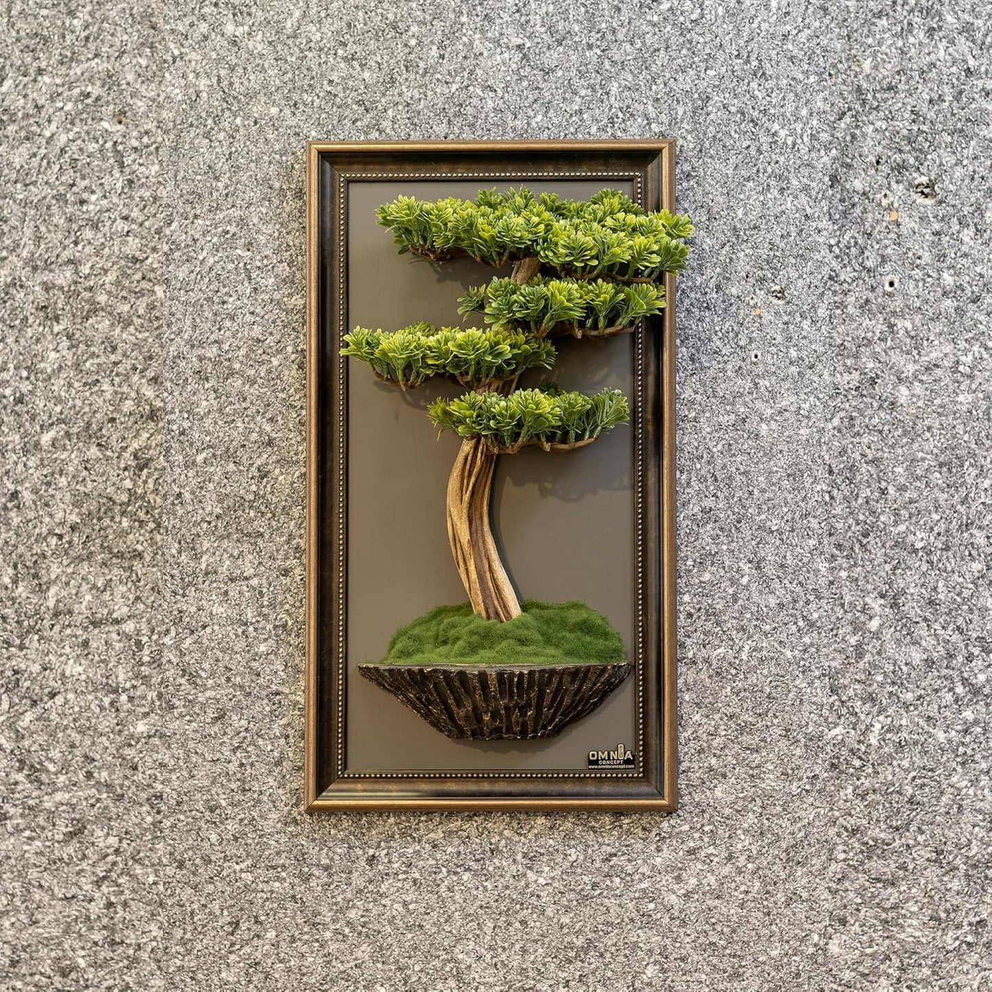 Omnia Artlife Concept Bonsai Art Life Tree Tableau - 5 - Handmade Tree Portrait, Wall Art, Wall Decor, Wallboard