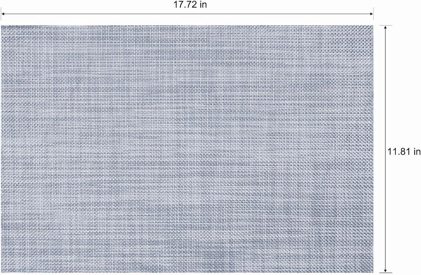 CADONO Placemats Set of 4 Washable Indoor/Outdoor Vinyl Place Mats for Dining Table Durable Non-Slip Heat Resistant PVC Weave Table Mats（Gray）