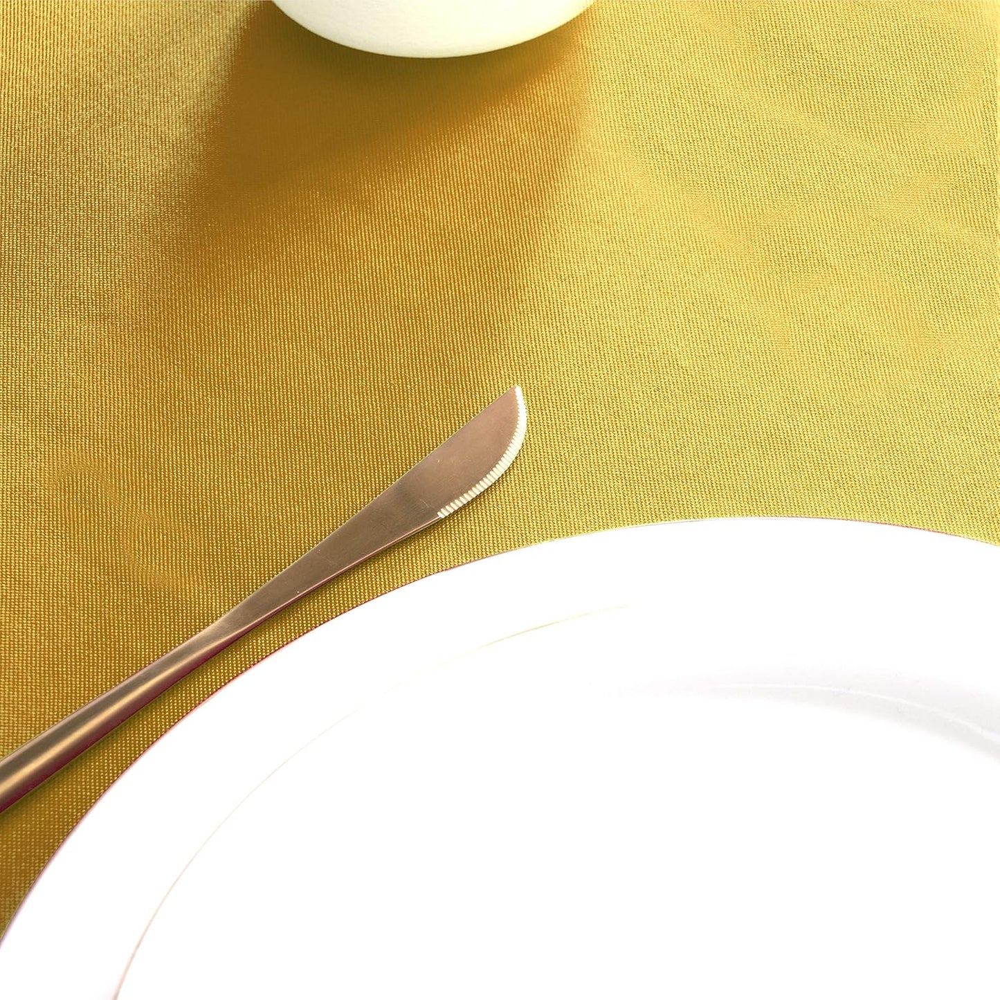 sancua Rectangle Tablecloth - 54 x 108 Inch - Stain and Wrinkle Resistant Washable Polyester Table Cloth, Decorative Fabric Table Cover for Dining Tables, Buffet Parties and Camping, Yellow